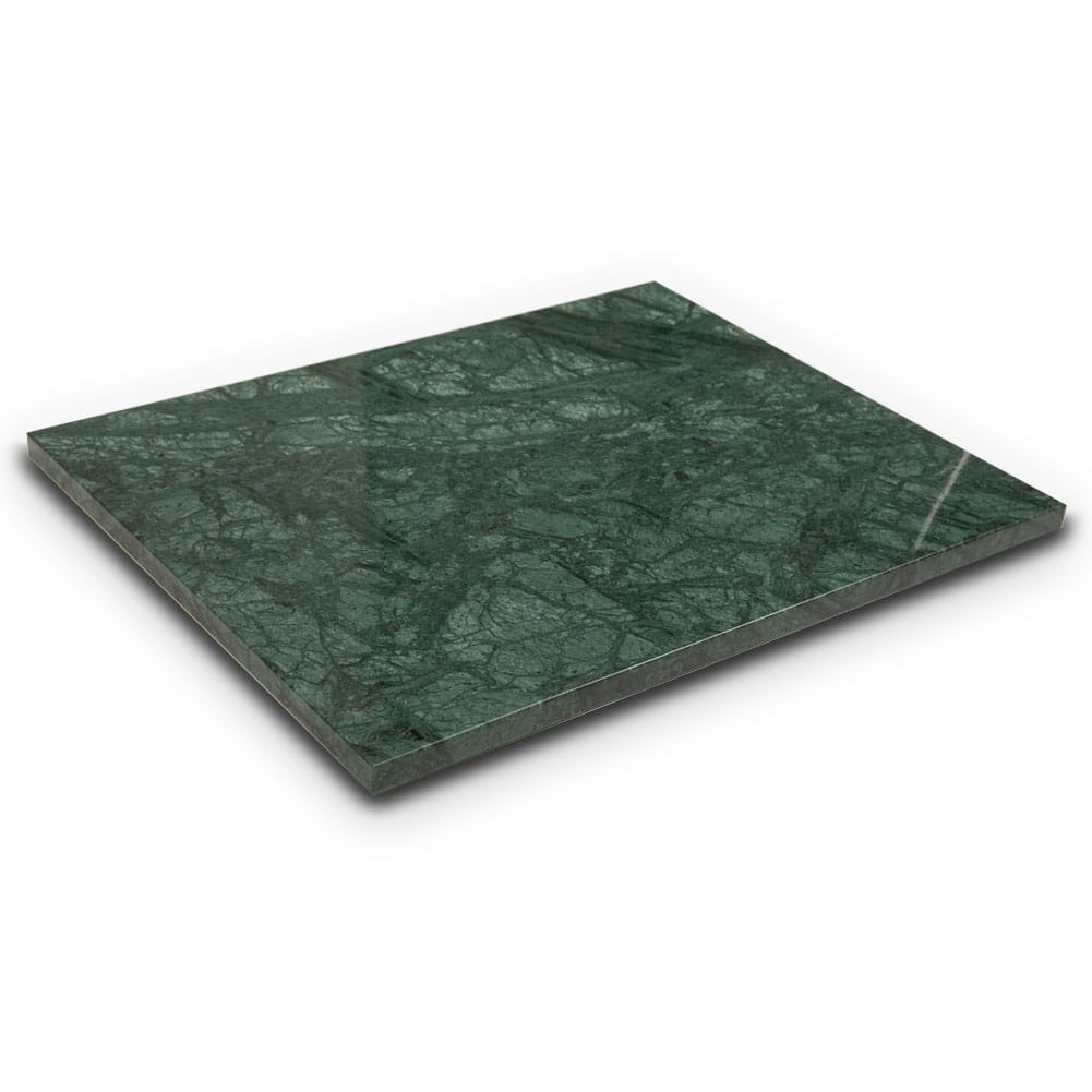 Natural Medium Green Marble Pastry Board 12 x 16 Inch